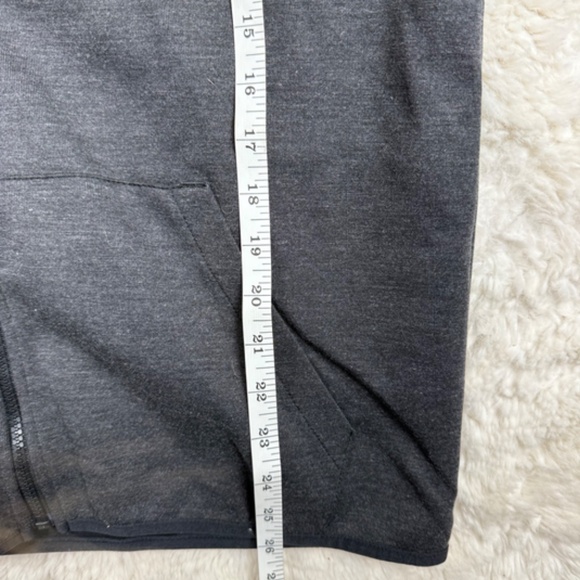 J. Crew Authentic Fleece Performance Athleisure Mens Zip Up Hoodie Grey Medium - Picture 4 of 8
